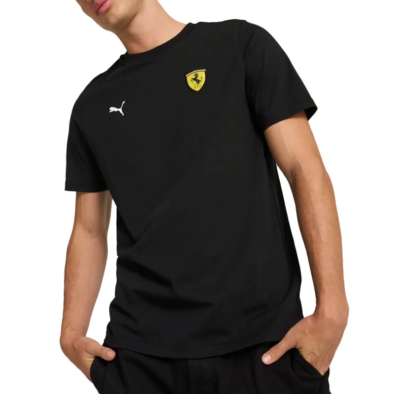 Scuderia Ferrari Race Colored Shield Crew Neck Short Sleeve T-Shirt made by Puma