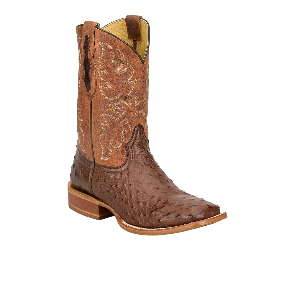 Blaine 11 Inch Ostrich Square Toe Cowboy Boots sold by Shoebacca product image thumbnail 2