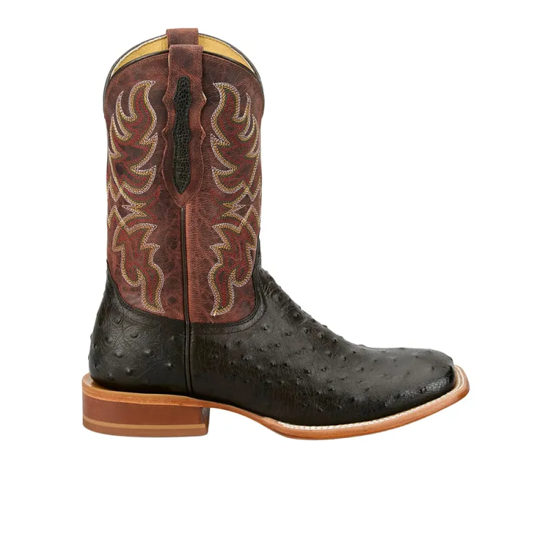 Blaine 11 Inch Ostrich Square Toe Cowboy Boots made by Tony Lama