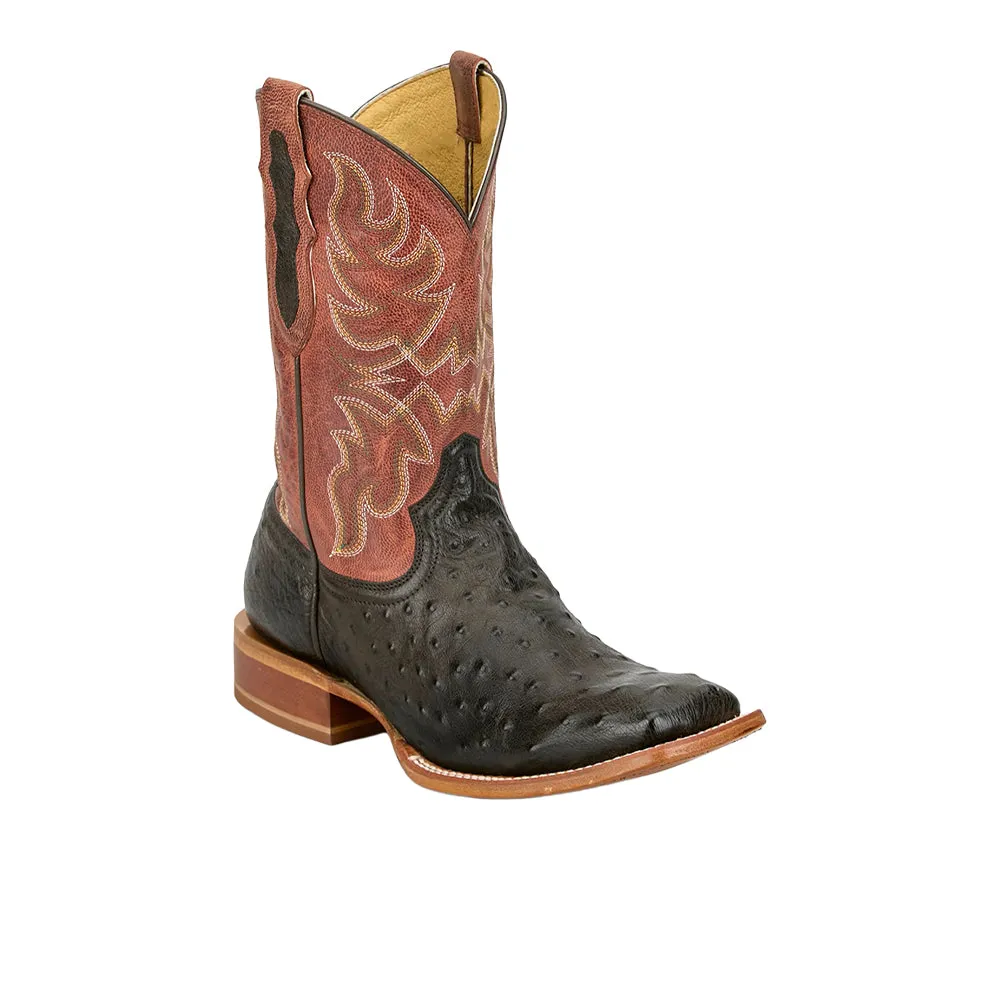 Blaine 11 Inch Ostrich Square Toe Cowboy Boots sold by Shoebacca product image thumbnail 2