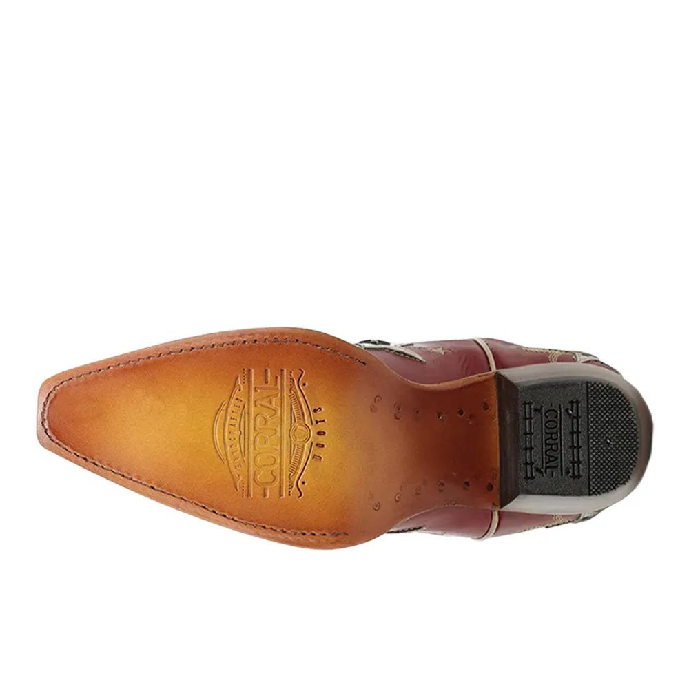 Embroidered Stars Overlay Studs Snip Toe Pull On Cowboy Boots sold by Shoebacca product image thumbnail 5