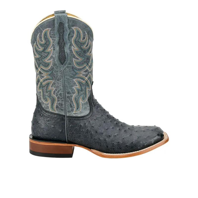 Blaine 11 Inch Ostrich Square Toe Cowboy Boots made by Tony Lama