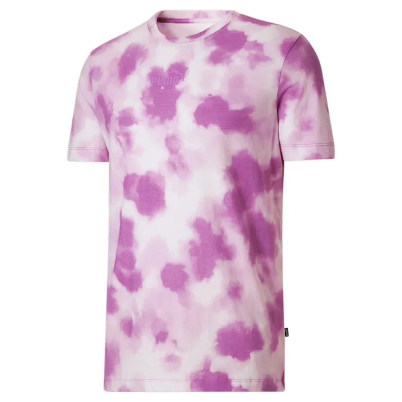 Cloud Tie Dye Crew Neck Short Sleeve T-Shirt made by Puma