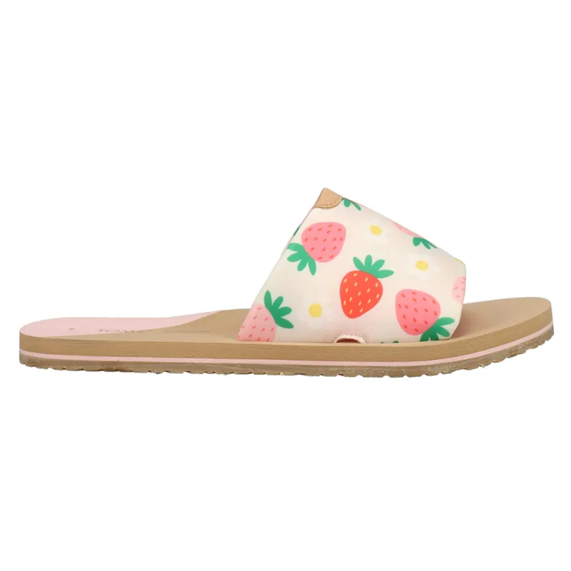 Carly Strawberry Slide Sandals made by Toms