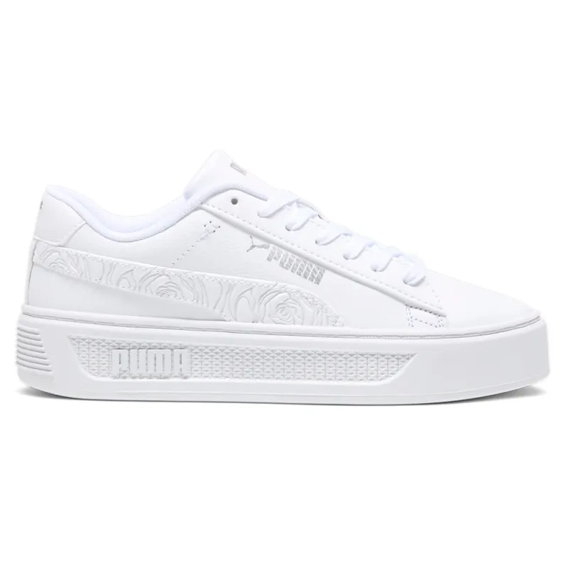 Smash V3 Imprints Embossed Floral Platform Sneakers made by Puma