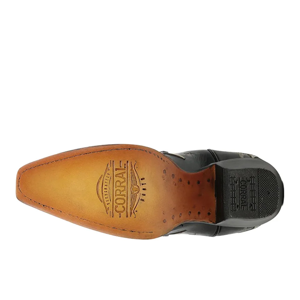 Embroidered Stars Overlay Studs Snip Toe Pull On Cowboy Boots sold by Shoebacca product image thumbnail 5