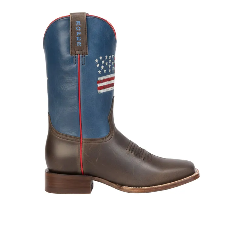 250 USA Square Toe Cowboy Boots made by Roper