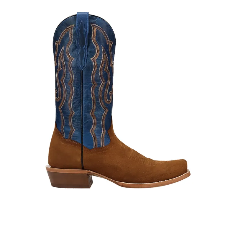 Barren Leather Square Toe Pull On Cowboy Boots made by Shoebacca