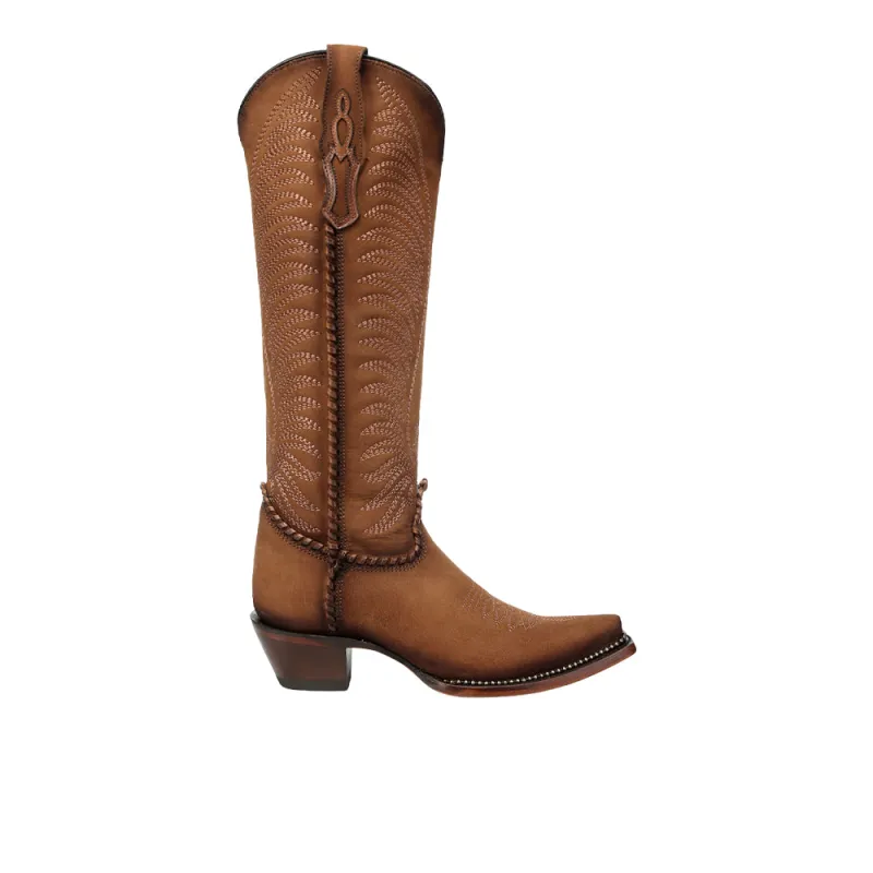 Embroidery Woven And Metallic Welt Tall Top Snip Toe Cowboy Boots made by Shoebacca