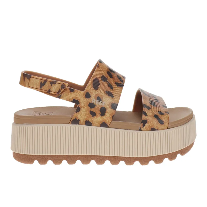 Water Vista Higher Leopard Platform Sandals made by Reef