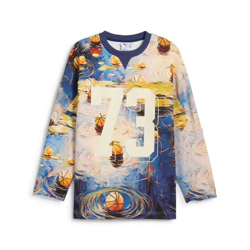 Dylan Exhibit Graphic Crew Neck Pullover Sweatshirt made by Puma