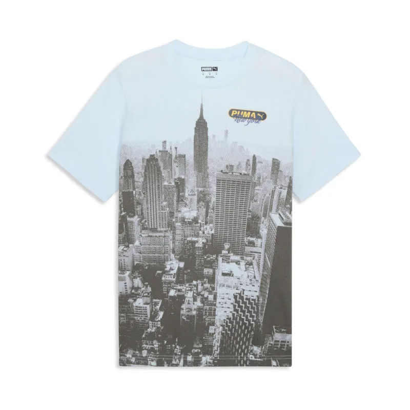 Graphics NYC Skyline Crew Neck Short Sleeve T-Shirt made by Puma