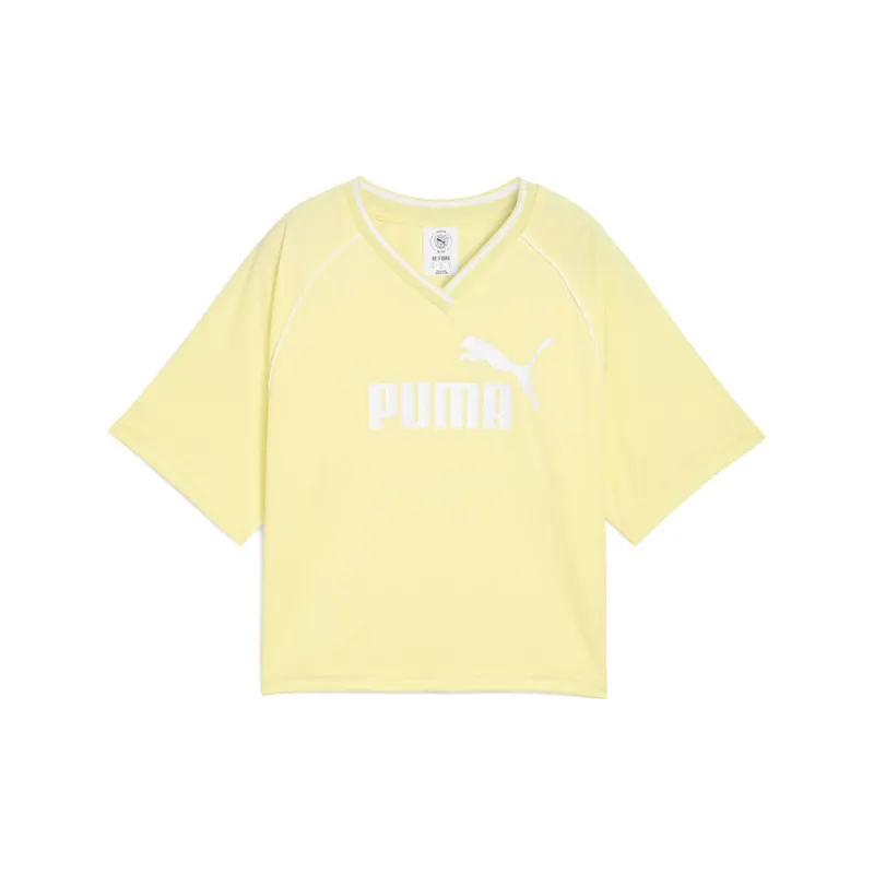 Essentials Relaxed Cropped Football Jersey made by Puma