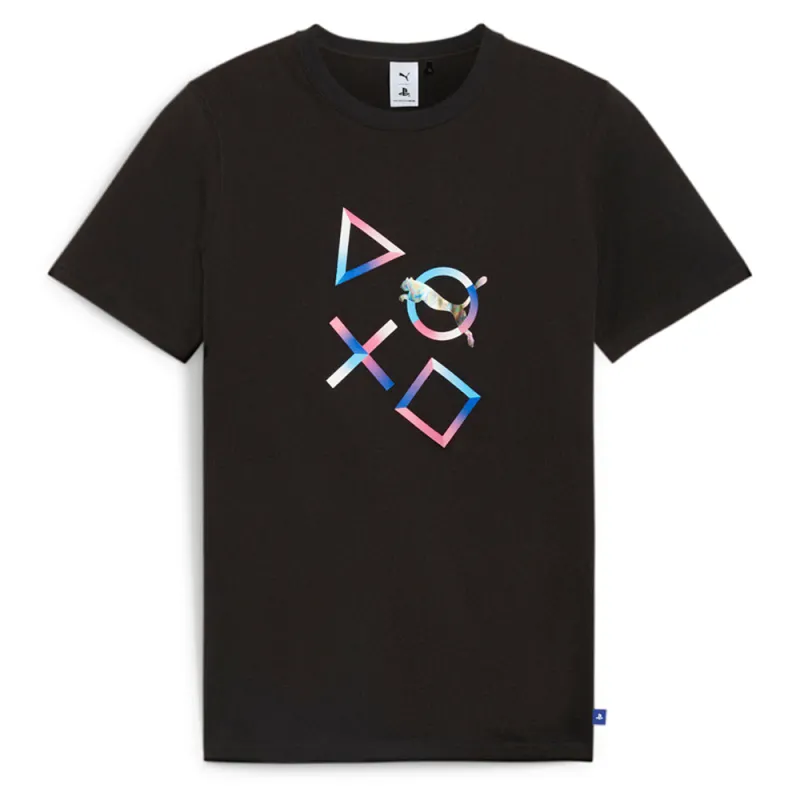 PUMA X PLAYSTATION Graphic Print Crew Neck Short Sleeve T-Shirt made by Puma