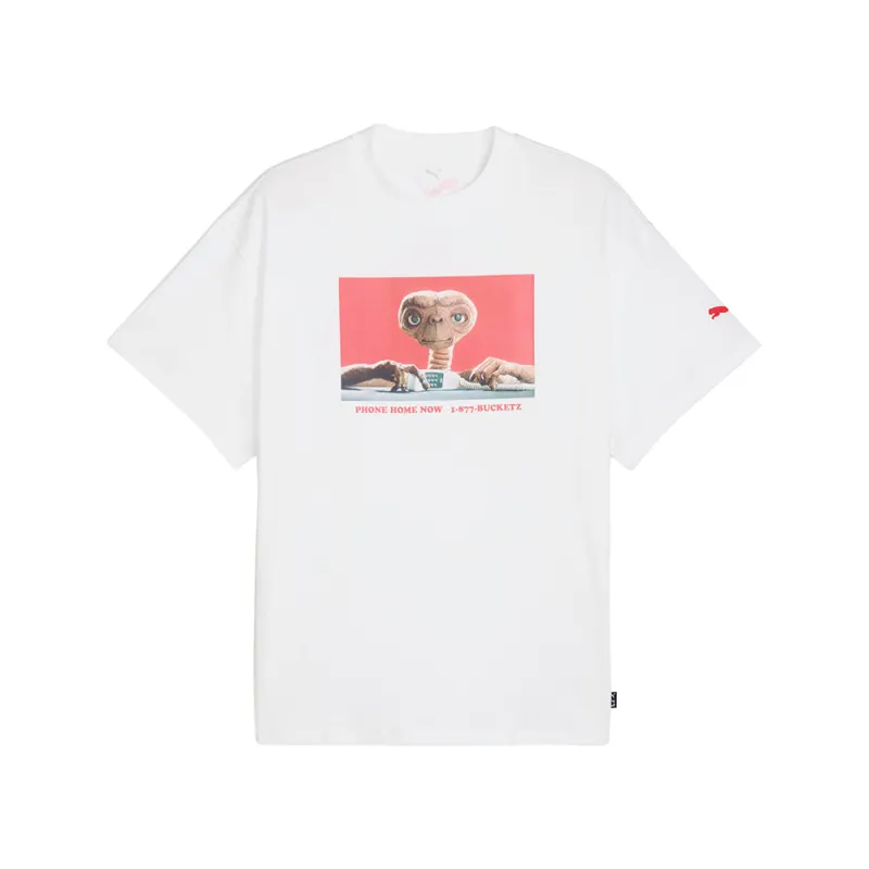 PUMA HOOPS X E.T. Graphic Crew Neck Short Sleeve T-Shirt made by Puma