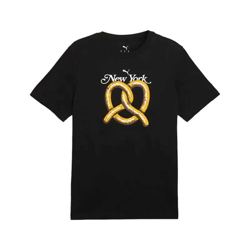 Graphics NYC Pretzel Crew Neck Short Sleeve T-Shirt made by Puma