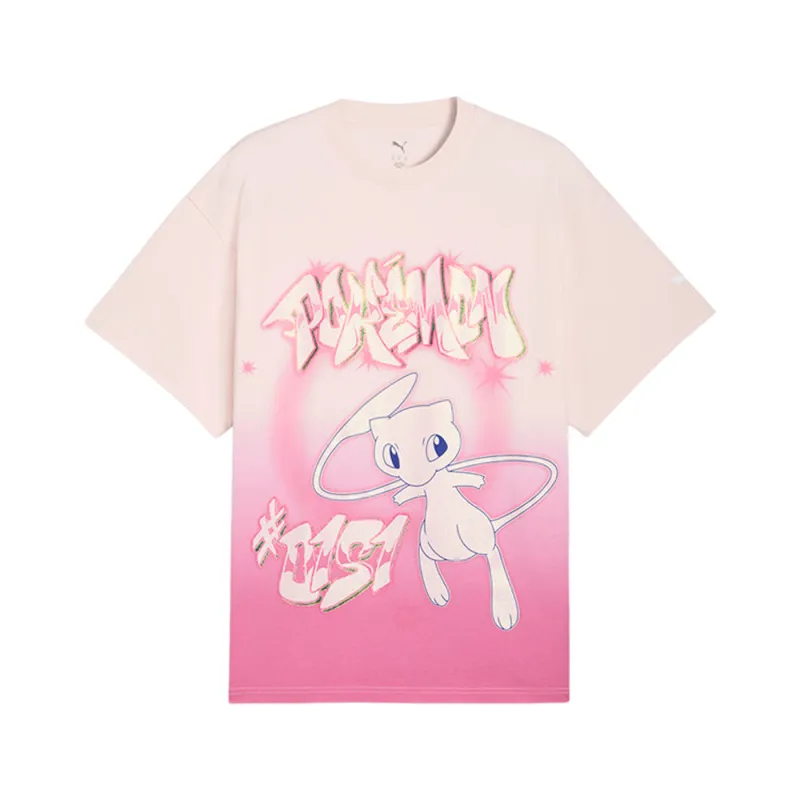 PUMA X POKÉMON Hoops Shiny Mew Graphic Crew Neck Short Sleeve T-Shirt made by Puma