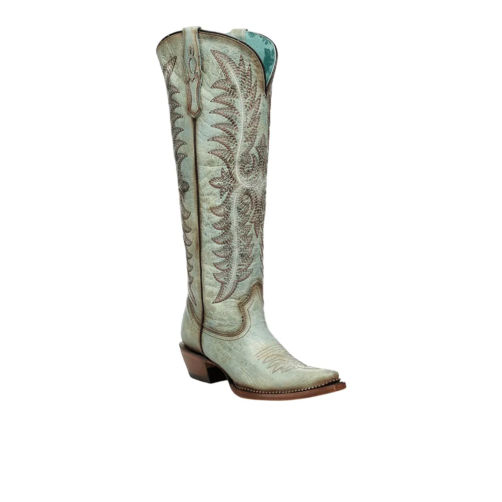 Embroidered Metallic Welt Tall Top Snip Toe Pull On Cowboy Boots sold by Shoebacca product image thumbnail 2