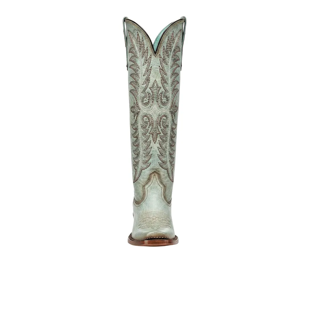 Embroidered Metallic Welt Tall Top Snip Toe Pull On Cowboy Boots sold by Shoebacca product image thumbnail 4