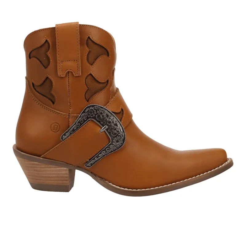 Saddle Up Leather Snip Toe Zippered Booties made by dingo