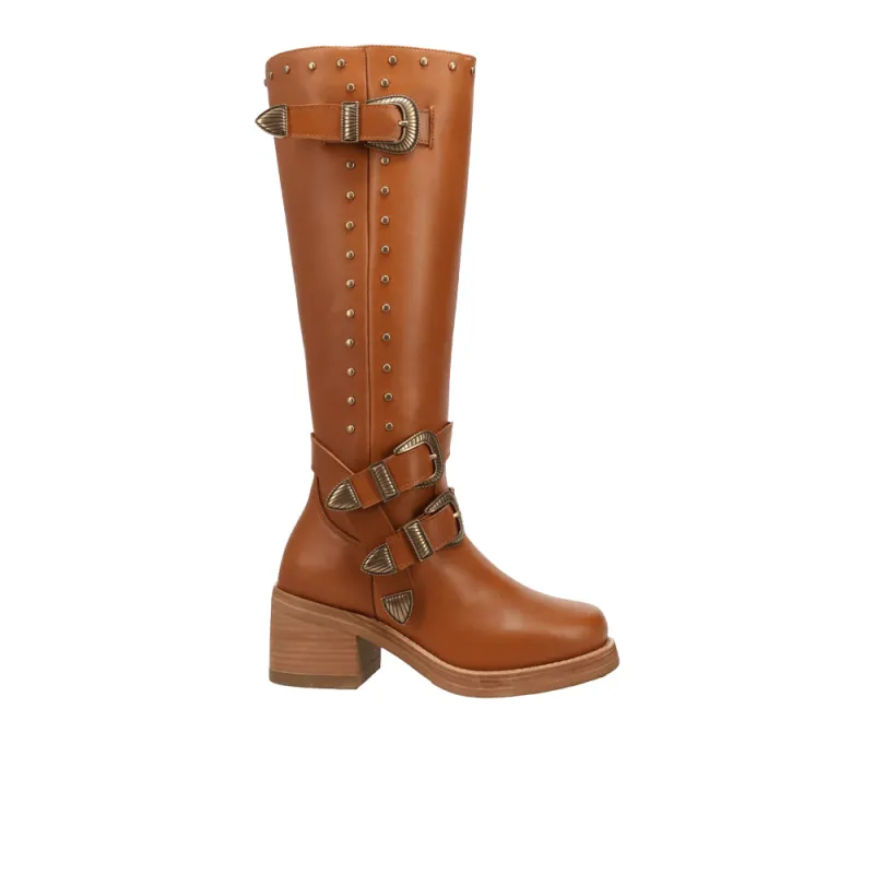 Fillmore Leather Round Toe Zippered Boots made by dingo