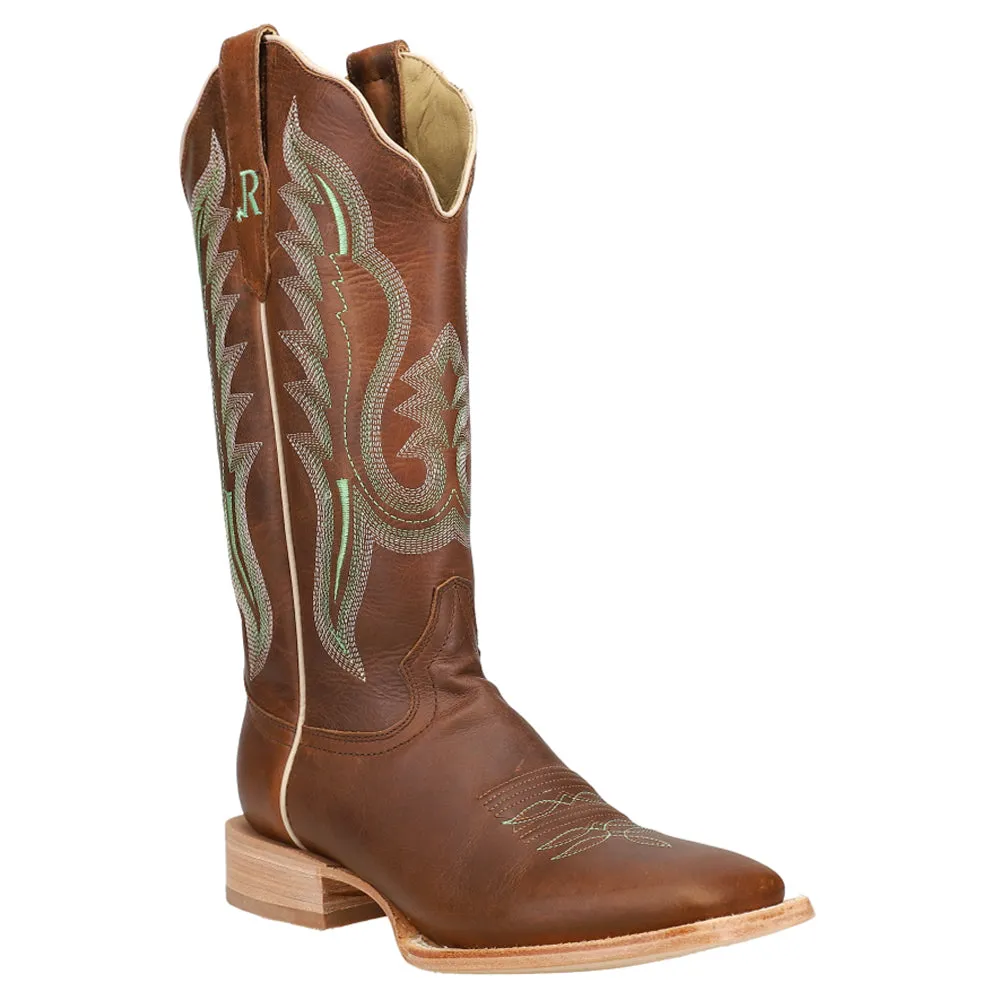Arizona Tan Embroidered Square Toe Cowboy Boots sold by Shoebacca product image thumbnail 2