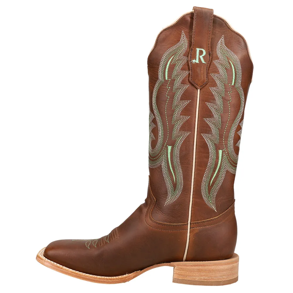 Arizona Tan Embroidered Square Toe Cowboy Boots sold by Shoebacca product image thumbnail 3