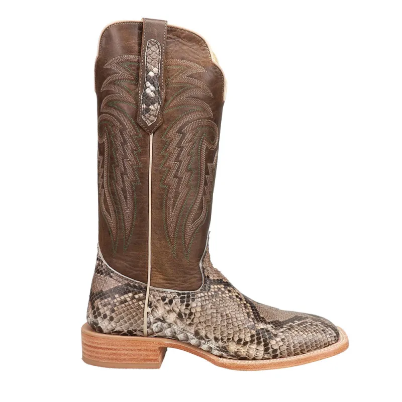 Python Embroidered Square Toe Cowboy Boots made by Shoebacca
