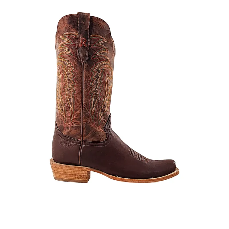 Deerhide Narrow Embroidered Square Toe Cowboy Boots made by Shoebacca