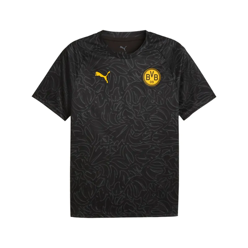 Borussia Dortmund Warm Up Crew Neck Short Sleeve Soccer Jersey made by Puma
