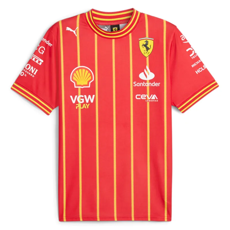Scuderia Ferrari Team Crew Neck Short Sleeve Soccer Jersey made by Puma