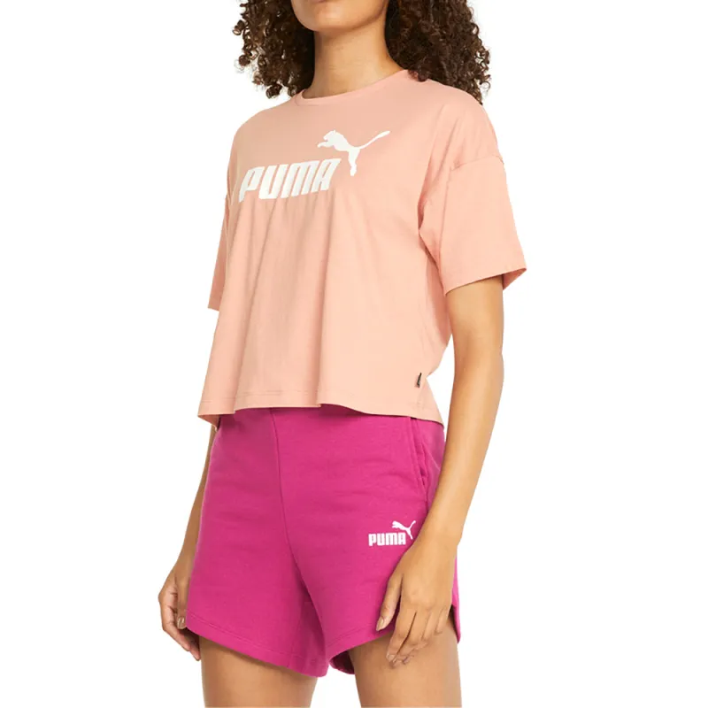 Essentials Cropped Logo Crew Neck Short Sleeve T-Shirt made by Puma