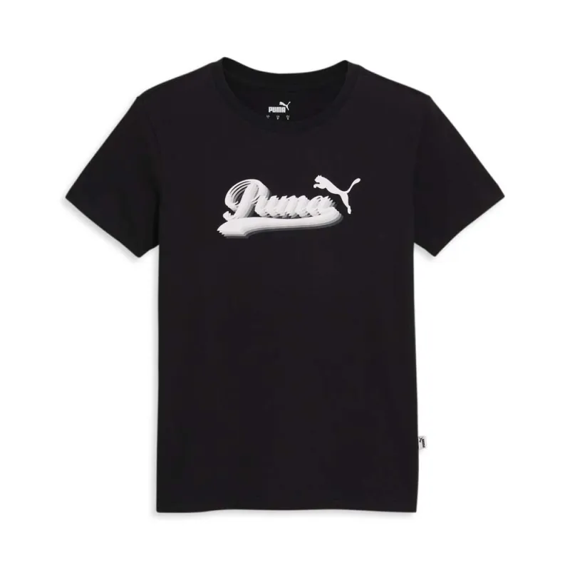 Vintage Script Graphic Crew Neck Short Sleeve T-Shirt made by Puma