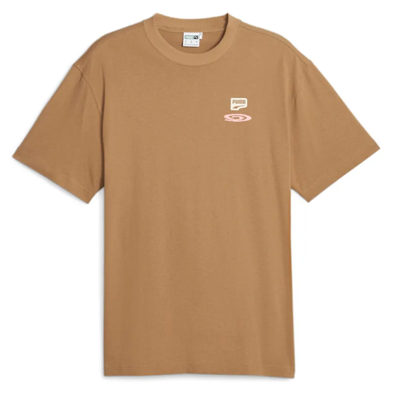 Downtown Graphic Crew Neck Short Sleeve T-Shirt made by Puma