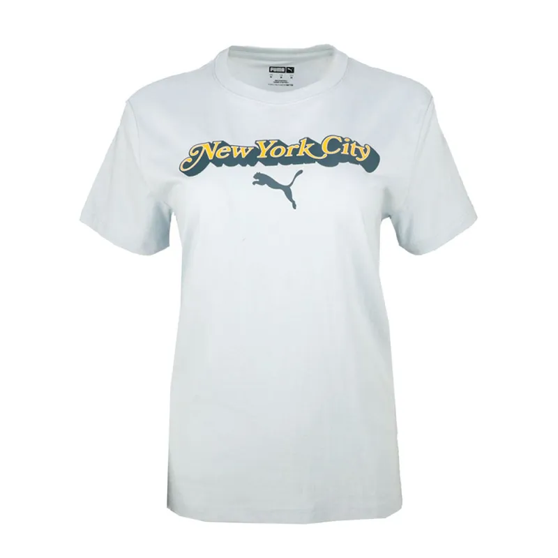 NYC Script Crew Neck Short Sleeve T-Shirt made by Puma