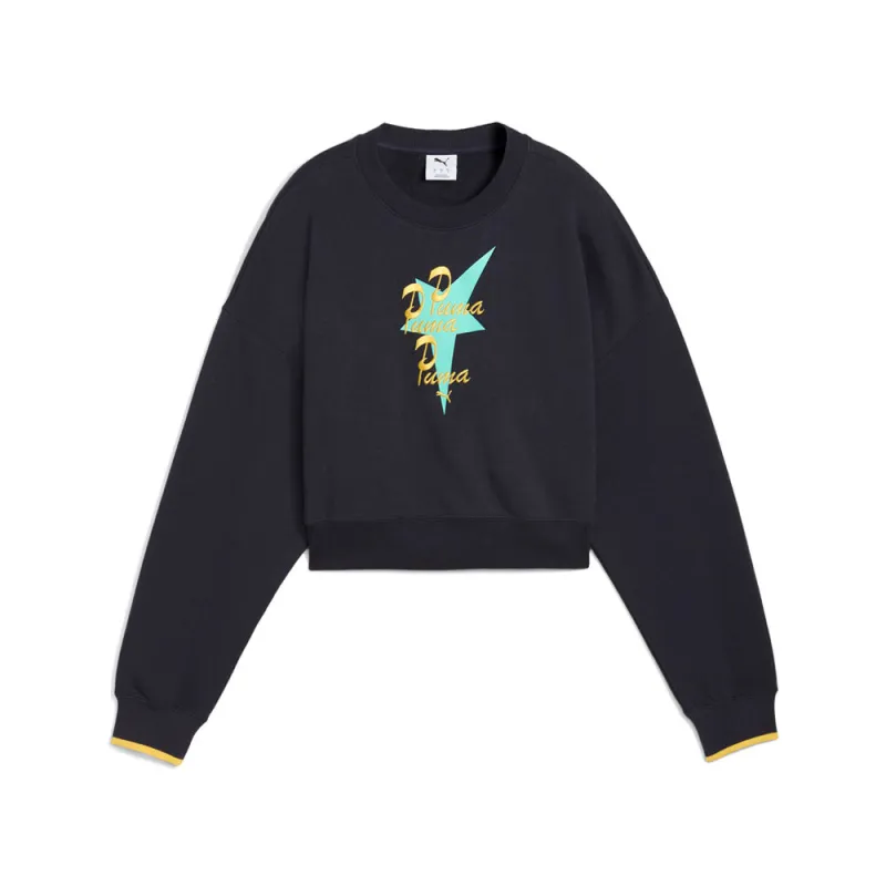 Road To Unity Oversized Graphic Crew Neck Sweatshirt made by Puma