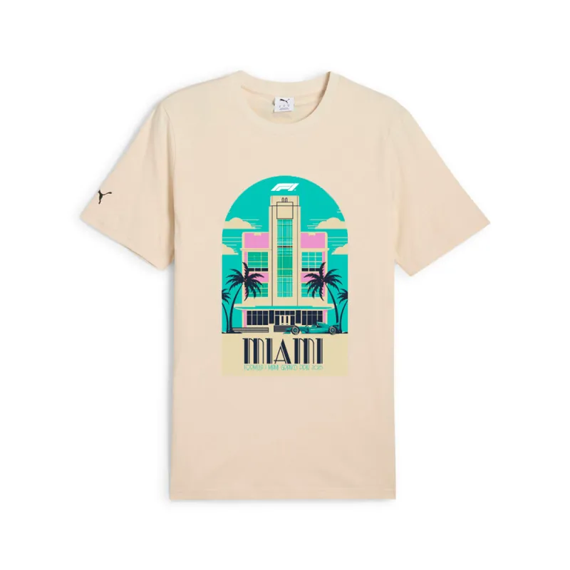 F1 Miami Graphic Crew Neck Short Sleeve T-Shirt made by Puma