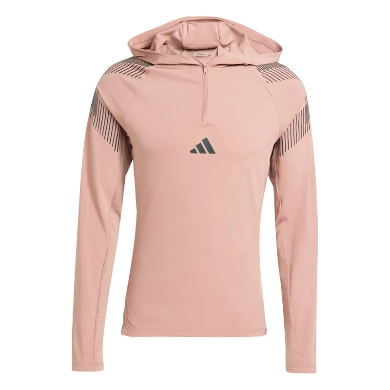 Pro-Series Quarter Zip Hooded Track Jacket made by Adidas