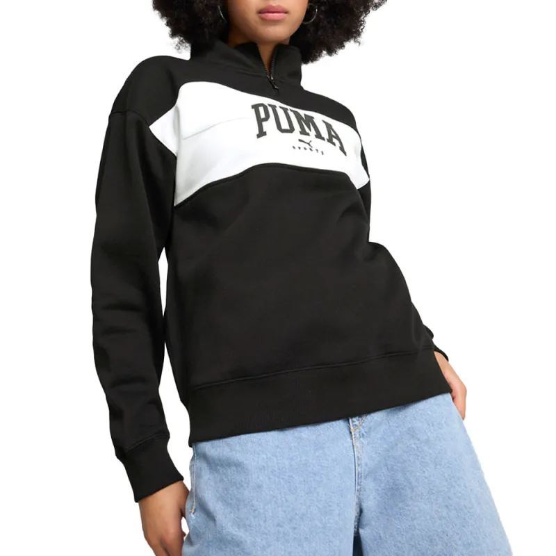 Squad Mockneck Long Sleeve Quarter-Zip Sweater made by Puma