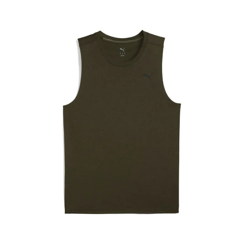 Train All Day Tech Triblend Crew Neck Sleeveless Athletic Tank Top made by Puma