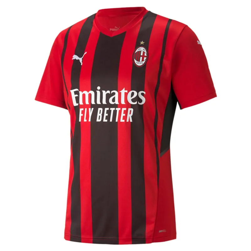 AC Milan V-Neck Short Sleeve Home Shirt Replica Soccer Jersey made by Puma