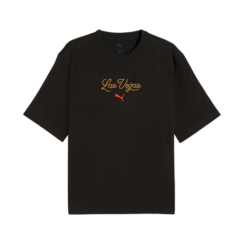 Vegas Wardrobe Essentials Graphic Crew Neck Short Sleeve T-Shirt made by Puma