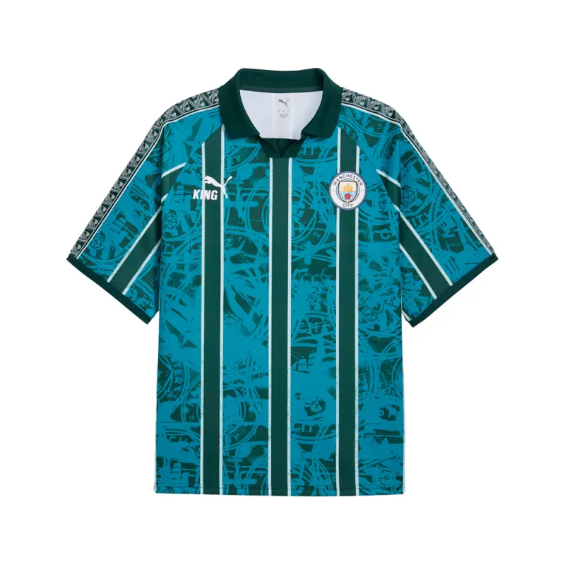 Manchester City King Retro Crew Neck Short Sleeve Soccer Jersey made by Puma