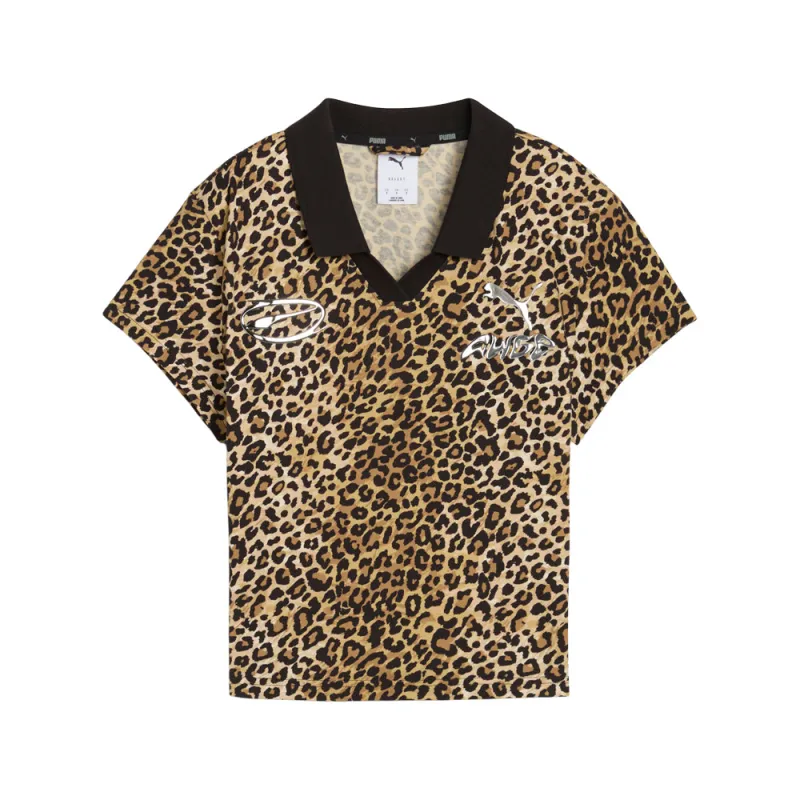 PUMA X ASAP ROCKY Leopard Collared Short Sleeve T-Shirt made by Puma