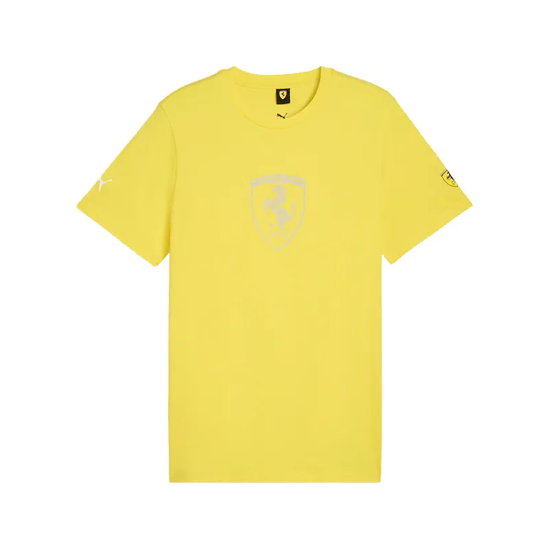 Scuderia Ferrari Tonal Shield Graphic Crew Neck Short Sleeve T-Shirt made by Puma