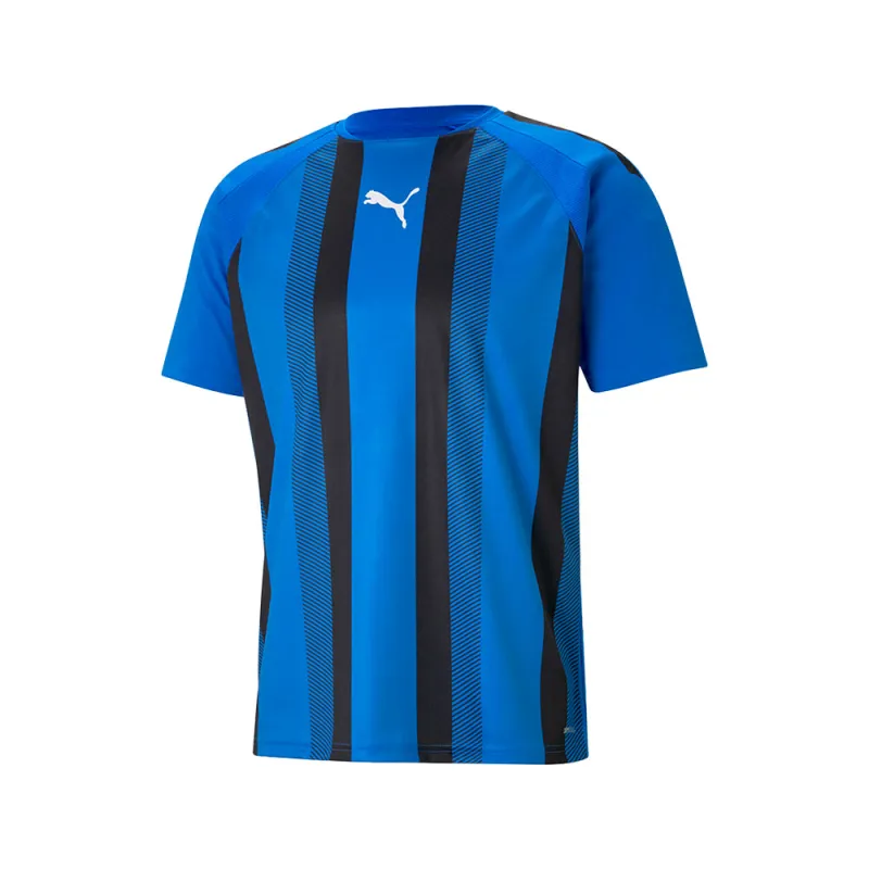 TeamLIGA Crew Neck Short Sleeve Striped Soccer Jersey made by Puma