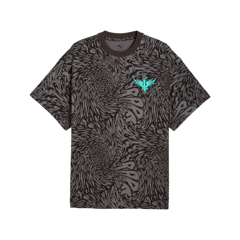 Melo World Crew Neck Short Sleeve T-Shirt made by Puma