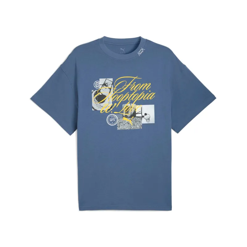 Hooptopia Graphic Crew Neck Short Sleeve T-Shirt made by Puma