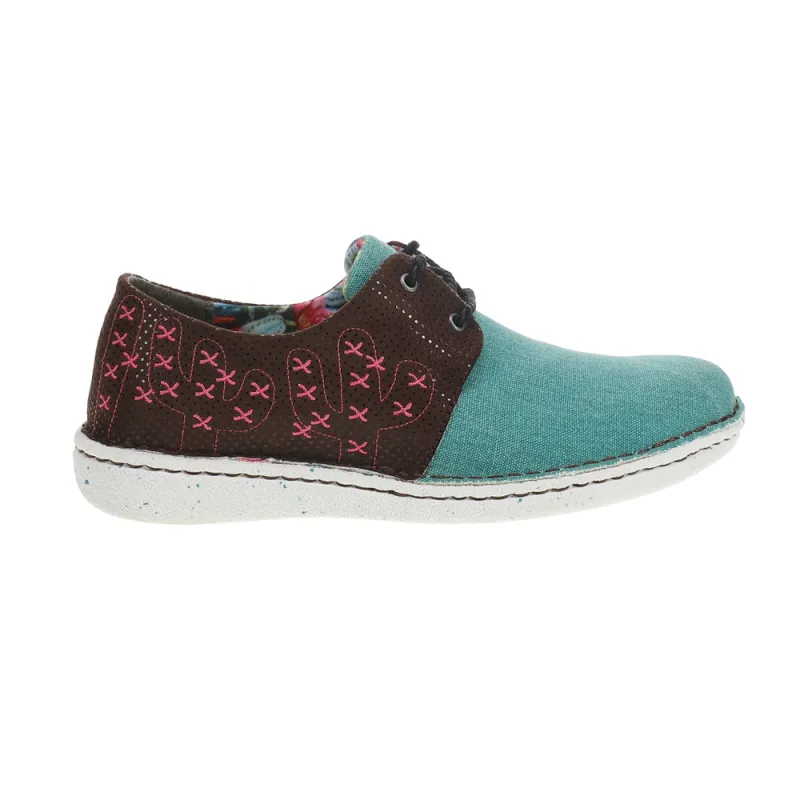Cac-Tie Embroidered Oxford Flats made by Justin Boots