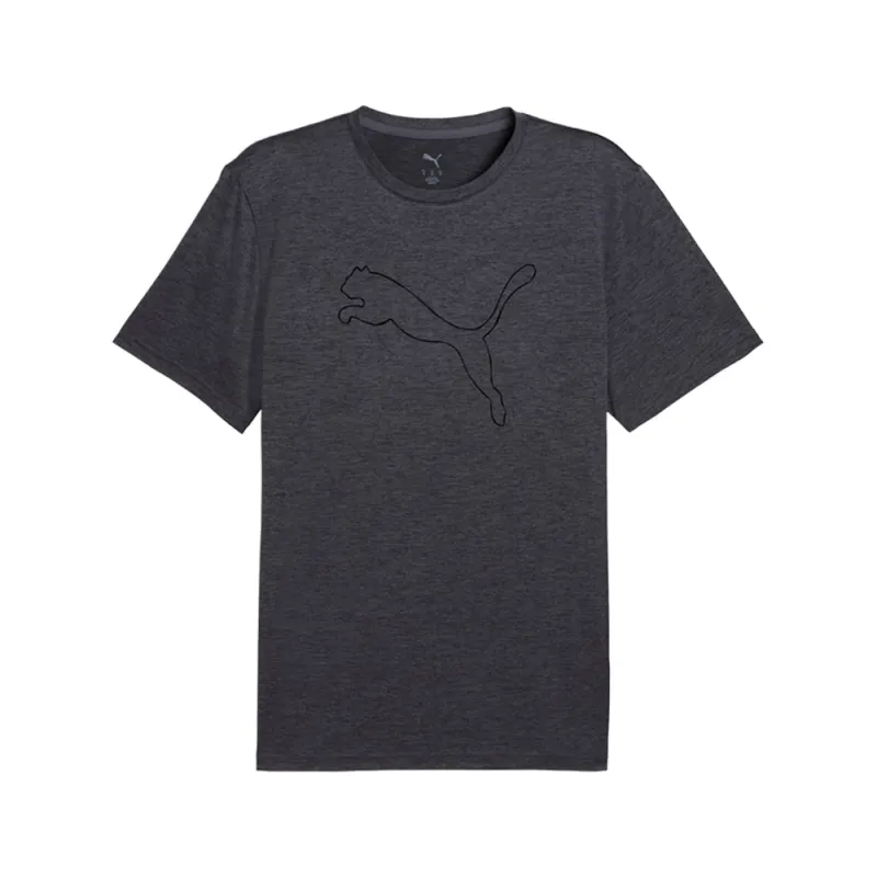 Train All Day Essentials Heather Cat Crew Neck Short Sleeve T-Shirt made by Puma